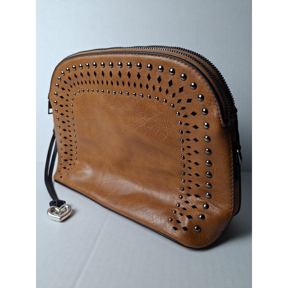 Sam & Hadley Brown Studded Handbag